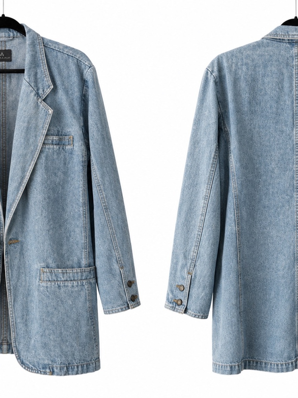Vintage Liz Wear, Light Wash, Denim Blazer Jacket
